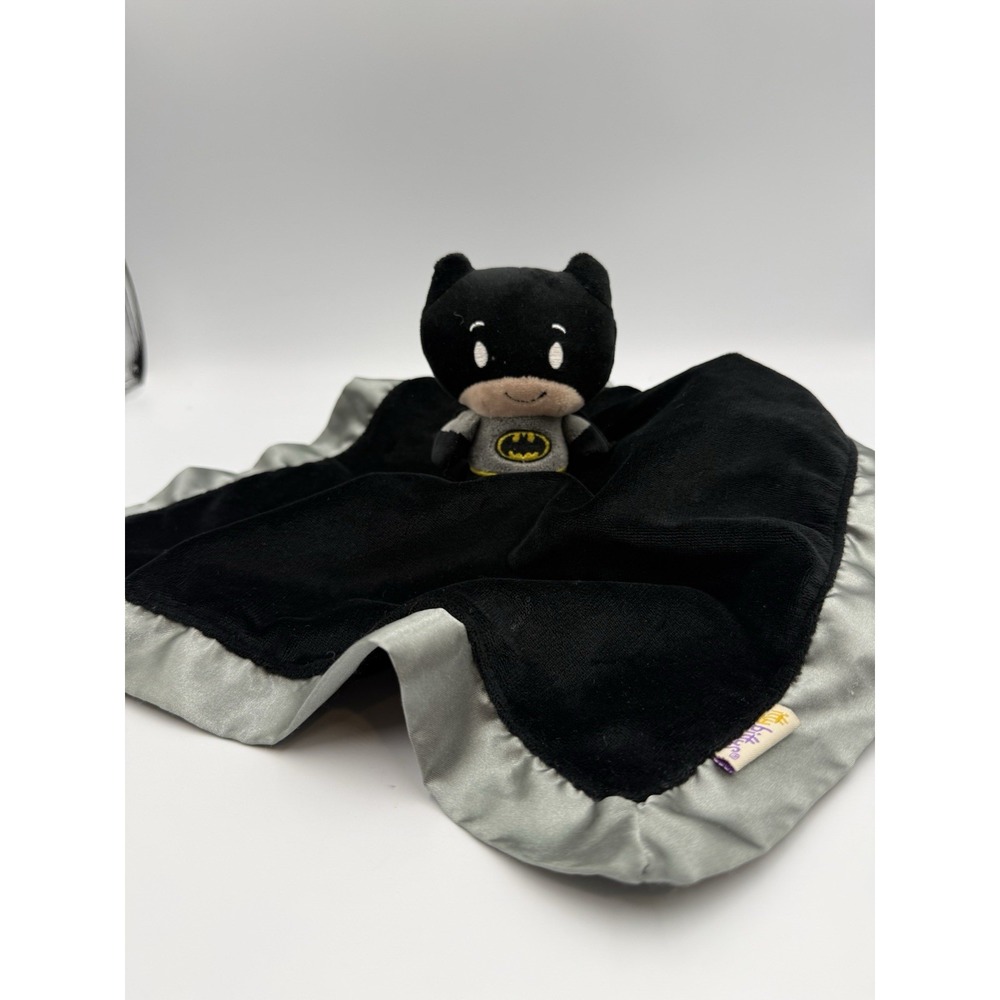 Hallmark Itty Bittys Batman Baby Security Blanket Lovey Black Satin Trim Plush